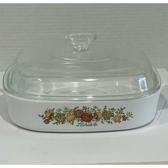 Vintage Corning Ware A-10-B Spice of Life Collection L’Echalote w Pyrex Lid A12C - Picture 4 of 12
